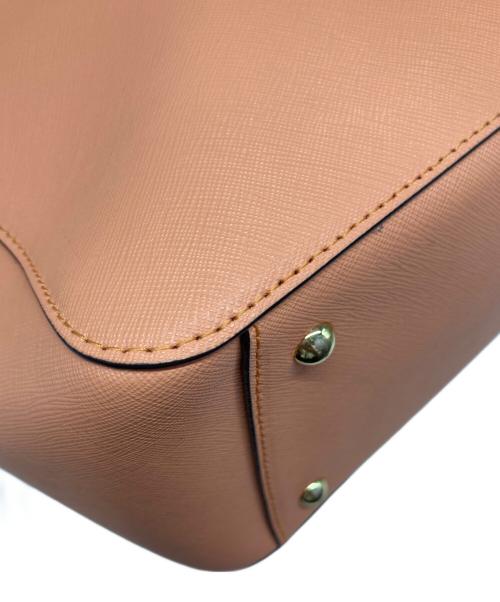 LAUREN RALPH LAUREN（ローレンラルフローレン）LAUREN RALPH LAUREN (ローレンラルフローレン) レザートートバッグ オレンジの古着・服飾アイテム