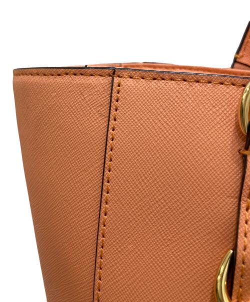 LAUREN RALPH LAUREN（ローレンラルフローレン）LAUREN RALPH LAUREN (ローレンラルフローレン) レザートートバッグ オレンジの古着・服飾アイテム