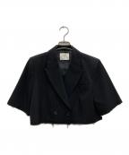 Ameriアメリ）の古着「CUT OFF SHORT JACKET/カット オフ ショート ジャケット」｜ブラック