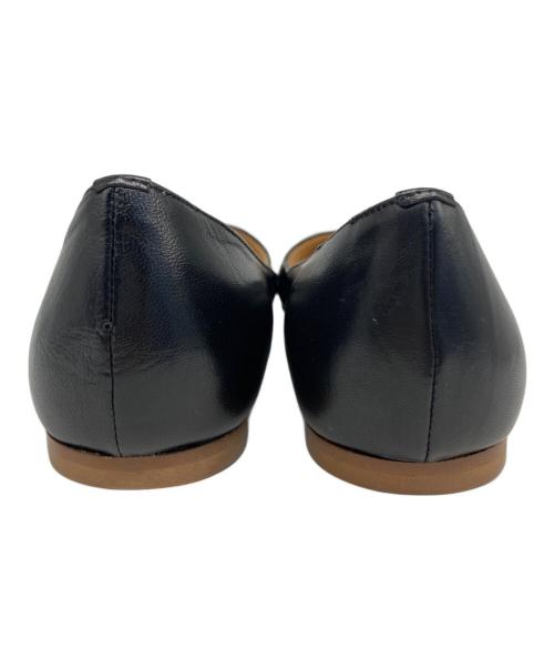 FABIO RUSCONI（ファビオルスコーニ）FABIO RUSCONI (ファビオルスコーニ) フラットパンプス ブラック サイズ:39の古着・服飾アイテム