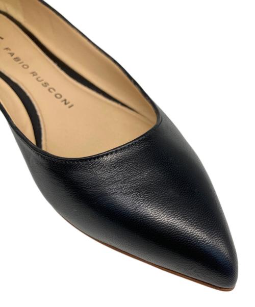 FABIO RUSCONI（ファビオルスコーニ）FABIO RUSCONI (ファビオルスコーニ) フラットパンプス ブラック サイズ:39の古着・服飾アイテム