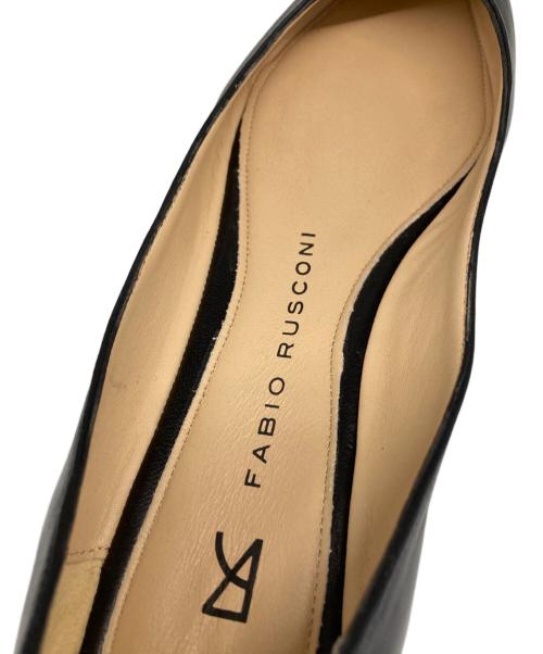 FABIO RUSCONI（ファビオルスコーニ）FABIO RUSCONI (ファビオルスコーニ) フラットパンプス ブラック サイズ:39の古着・服飾アイテム