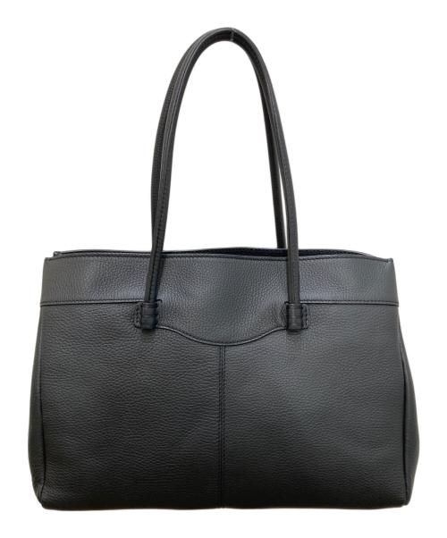 TOD'S（トッズ）TOD'S (トッズ) レザートートバッグ ブラックの古着・服飾アイテム