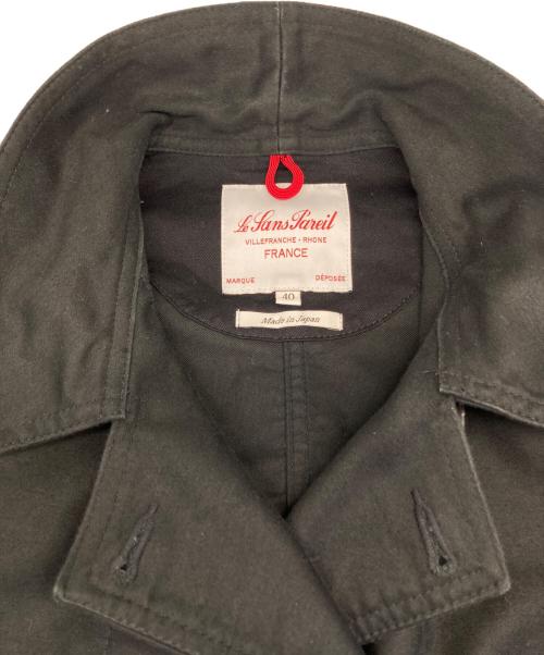 Le Sans Pareil（ル サン パレイユ）Le Sans Pareil (ル サン パレイユ) コットンモールスキン トラディショナル ダブルカバーオール ブラック サイズ:40の古着・服飾アイテム