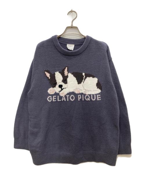 gelato pique（ジェラートピケ）gelato pique (ジェラートピケ) エアモコ SLEEPING DOG JQDプルオーバー＆チェックショートパンツSET グレー サイズ:freeの古着・服飾アイテム