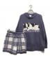 gelato pique（ジェラートピケ）の古着「エアモコ SLEEPING DOG JQDプルオーバー＆チェックショートパンツSET」｜グレー