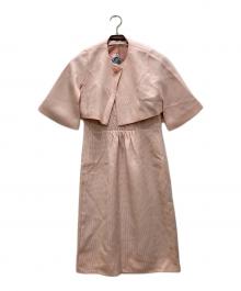 an another angelus（アンアナザーアンジェラス）の古着「60sチェック柄ケープセットアップ」｜ピンク