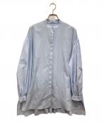 LE PHILル フィル）の古着「タイプライターギャザーブラウス」｜ブルー