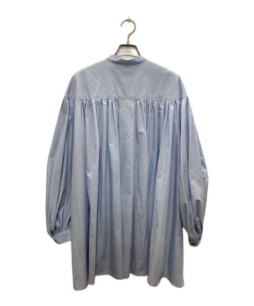 LE PHIL（ル フィル）LE PHIL (ル フィル) タイプライターギャザーブラウス ブルー サイズ:Freeの古着・服飾アイテム