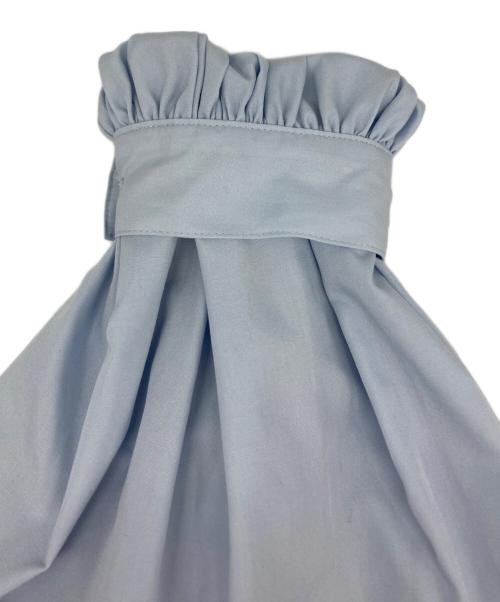 LE PHIL（ル フィル）LE PHIL (ル フィル) タイプライターギャザーブラウス ブルー サイズ:Freeの古着・服飾アイテム