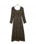 FRAY ID (フレイ アイディー) クレープサテンプリントワンピース グリーン×ブラック サイズ:Ｍ：7000円