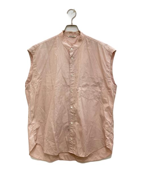 AURALEE（オーラリー）AURALEE (オーラリー) WASHED FINX TWILL SLEEVELESS SHIRTS/ウォッシュドフィンクスツイル　スリーブレスシャツ ピンク サイズ:Freeの古着・服飾アイテム