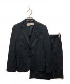 PAUL SMITHポールスミス）の古着「ドットスカートセットアップ」｜ブラック×ホワイト