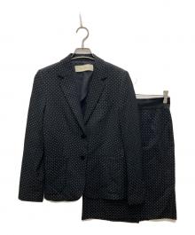 PAUL SMITH（ポールスミス）の古着「ドットスカートセットアップ」｜ブラック×ホワイト