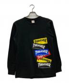 SUPREME×THRASHERシュプリーム×スラッシャー）の古着「Multi Logo L／S Tee/マルチ　ロゴ　Ｌ/Ｓ　ティー」｜ブラック