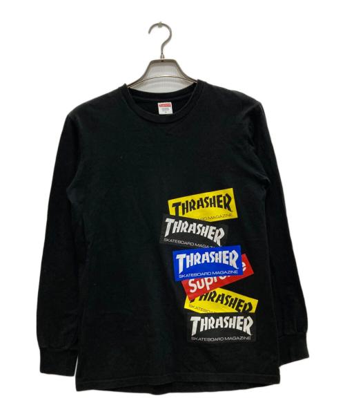 SUPREME（シュプリーム）SUPREME (シュプリーム) THRASHER (スラッシャー) Multi Logo L／S Tee/マルチ　ロゴ　Ｌ/Ｓ　ティー ブラック サイズ:Ｓの古着・服飾アイテム
