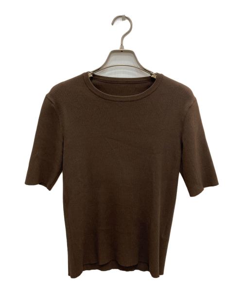 MUSE de Deuxieme Classe（ミューズ ドゥーズィエム クラス）MUSE de Deuxieme Classe (ミューズ ドゥーズィエム クラス) DINER B RIB クルーネックプルオーバー ブラウン サイズ:表記無しの古着・服飾アイテム