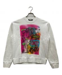 DSQUARED2（ディースクエアード）の古着「プリントスウェット」｜ホワイト