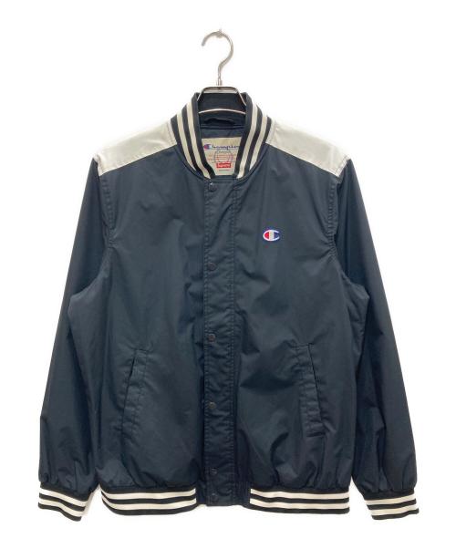 Champion（チャンピオン）Champion (チャンピオン) Supreme (シュプリーム) Warm-Up Jacket ホワイト×ブラック サイズ:Lの古着・服飾アイテム