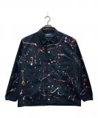 UNIVERSAL OVERALLユニバーサルオーバーオール）の古着「ペイント加工ジャケット」｜ネイビー