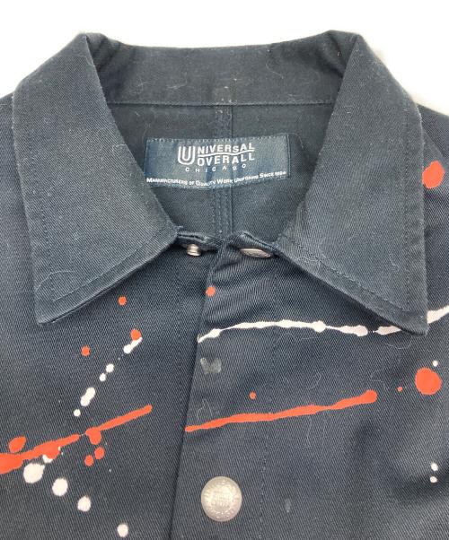 UNIVERSAL OVERALL（ユニバーサルオーバーオール）UNIVERSAL OVERALL (ユニバーサルオーバーオール) ペイント加工ジャケット ネイビー サイズ:Mの古着・服飾アイテム