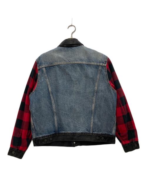 LEVI'S（リーバイス）LEVI'S (リーバイス) ハイブリッドトラッカージャケット インディゴ×レッド サイズ:Sの古着・服飾アイテム