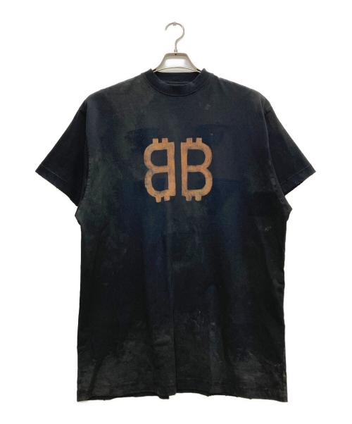 BALENCIAGA（バレンシアガ）BALENCIAGA (バレンシアガ) BB Crypto Logo T-Shirt ブラック サイズ:2の古着・服飾アイテム