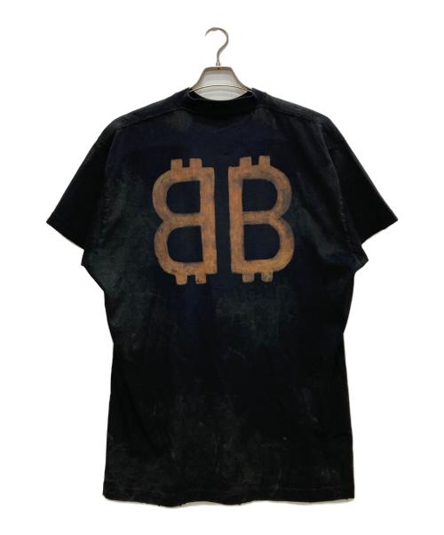 BALENCIAGA（バレンシアガ）BALENCIAGA (バレンシアガ) BB Crypto Logo T-Shirt ブラック サイズ:2の古着・服飾アイテム