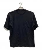 COMOLIコモリ）の古着「ウール天竺 半袖クルー」｜ブラック