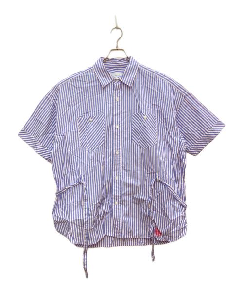 FACETASM（ファセッタズム）FACETASM (ファセッタズム) ベルテッドショートスリーブシャツ ブルー サイズ:4の古着・服飾アイテム