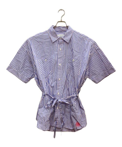 FACETASM（ファセッタズム）FACETASM (ファセッタズム) ベルテッドショートスリーブシャツ ブルー サイズ:4の古着・服飾アイテム
