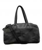 COACHコーチ）の古着「レザーボストンバッグ」｜ブラック