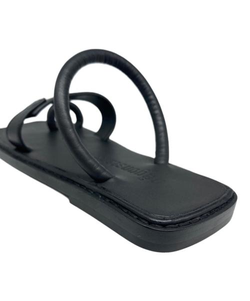 nagonstans（ナゴンスタンス）nagonstans (ナゴンスタンス) フラットサンダル ブラック サイズ:23の古着・服飾アイテム