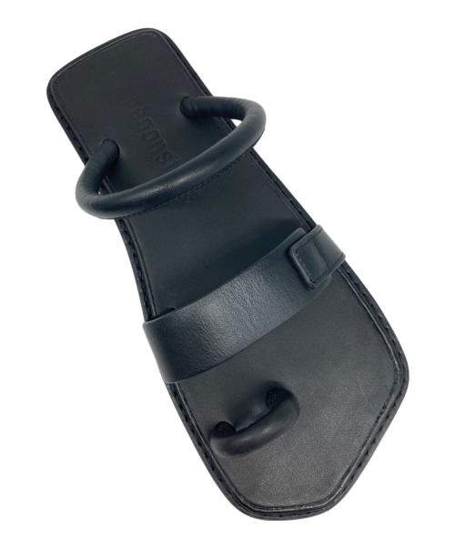 nagonstans（ナゴンスタンス）nagonstans (ナゴンスタンス) フラットサンダル ブラック サイズ:23の古着・服飾アイテム