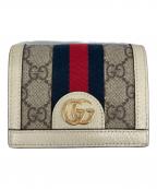 GUCCIグッチ）の古着「オフィディア GGカードケースウォレット」｜ベージュ