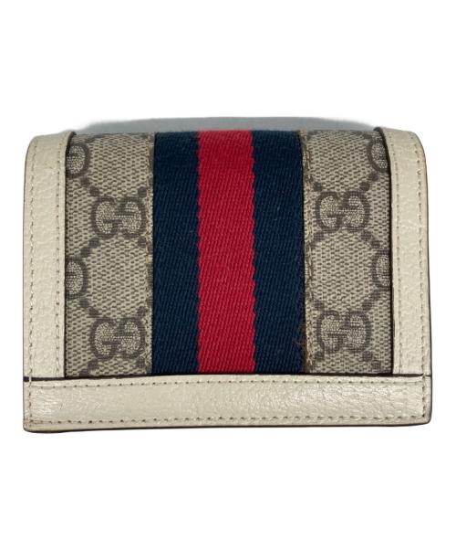 GUCCI（グッチ）GUCCI (グッチ) オフィディア GGカードケースウォレット ベージュの古着・服飾アイテム
