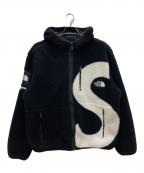 THE NORTH FACE×SUPREMEザ ノース フェイス×シュプリーム）の古着「S LOGO HOODED FLEECE JACKET/S ロゴ フーデッド フリース ジャケット」｜ブラック