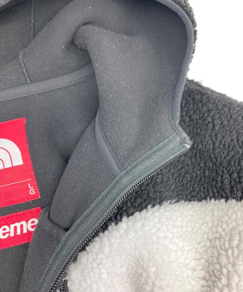 THE NORTH FACE（ザ ノース フェイス）THE NORTH FACE (ザ ノース フェイス) SUPREME (シュプリーム) S LOGO HOODED FLEECE JACKET/S ロゴ フーデッド フリース ジャケット ブラック サイズ:Lの古着・服飾アイテム