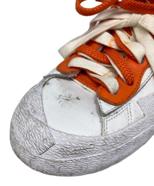 NIKE（ナイキ）NIKE (ナイキ) sacai (サカイ) BLAZER LOW/ブレザー ロー ホワイト×オレンジ サイズ:cm26.5の古着・服飾アイテム