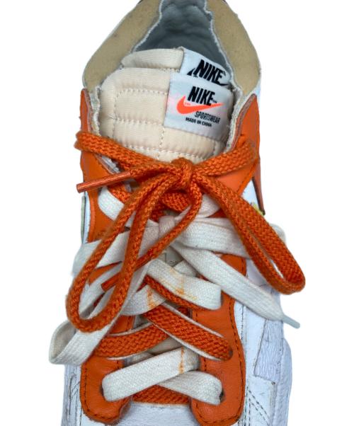NIKE（ナイキ）NIKE (ナイキ) sacai (サカイ) BLAZER LOW/ブレザー ロー ホワイト×オレンジ サイズ:cm26.5の古着・服飾アイテム