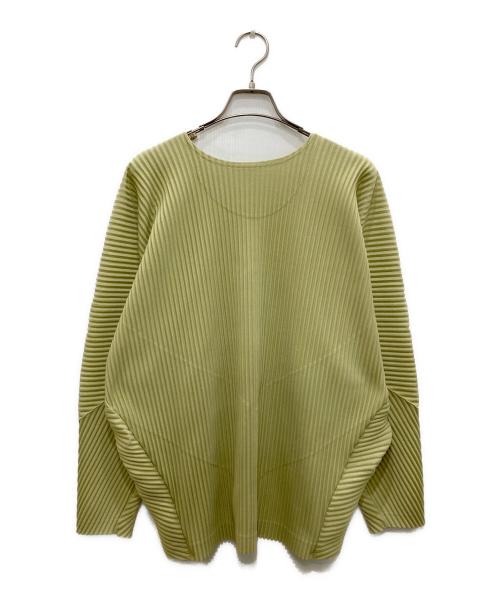 HOMME PLISSE ISSEY MIYAKE（オム プリッセ イッセイ ミヤケ）HOMME PLISSE ISSEY MIYAKE (オム プリッセ イッセイ ミヤケ) MONTHLY COLOR JANUARY ドルマンスリーブプリーツカットソー グリーン サイズ:2の古着・服飾アイテム