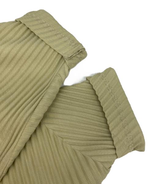 HOMME PLISSE ISSEY MIYAKE（オム プリッセ イッセイ ミヤケ）HOMME PLISSE ISSEY MIYAKE (オム プリッセ イッセイ ミヤケ) MONTHLY COLOR JANUARY ドルマンスリーブプリーツカットソー グリーン サイズ:2の古着・服飾アイテム