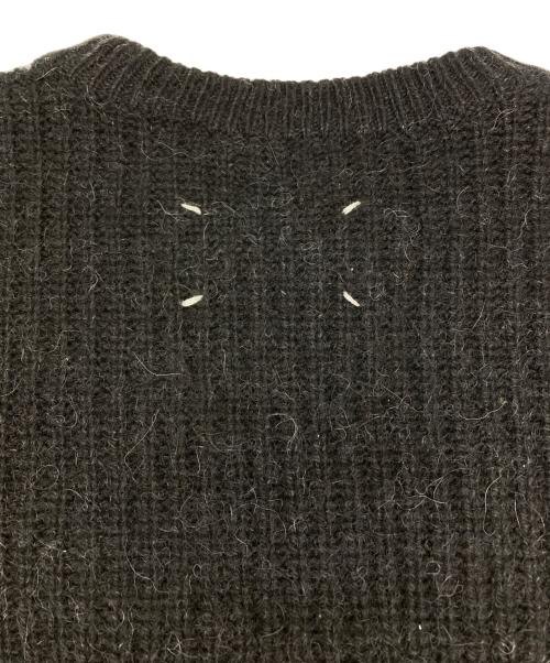 Maison Margiela（メゾンマルジェラ）Maison Margiela (メゾンマルジェラ) アルパカブレンドクルーネックニット ブラック サイズ:Sの古着・服飾アイテム