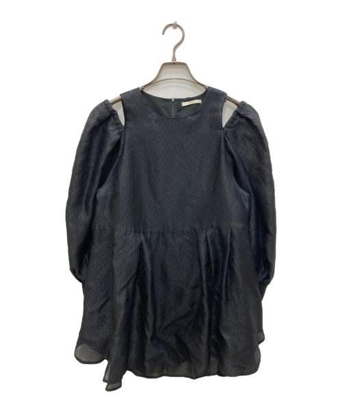 LE PHIL（ル フィル）LE PHIL (ル フィル) シアージャガードブラウス ブラック サイズ:Freeの古着・服飾アイテム