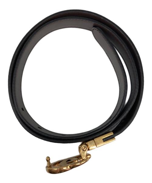 GUCCI（グッチ）GUCCI (グッチ) リバーシブル スリムベルト ブラウンの古着・服飾アイテム