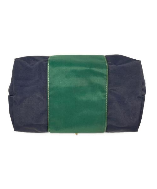 LONGCHAMP（ロンシャン）LONGCHAMP (ロンシャン) ハンドバッグ ネイビー×グリーンの古着・服飾アイテム