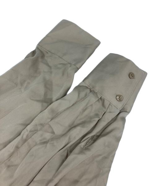 UNITED ARROWS TOKYO（ユナイテッドアローズトウキョウ）UNITED ARROWS TOKYO (ユナイテッドアローズトウキョウ) サテン オープンカラー シャツブラウス ベージュ サイズ:Freeの古着・服飾アイテム