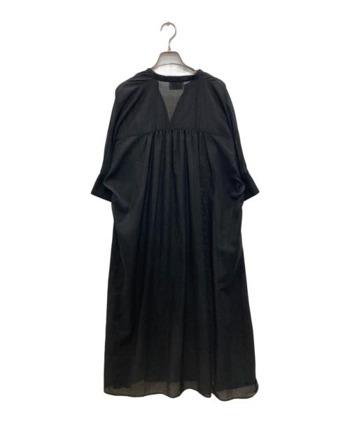 UNITED ARROWS TOKYO（ユナイテッドアローズトウキョウ）UNITED ARROWS TOKYO (ユナイテッドアローズトウキョウ) ASAMI ドルマン スキッパー ワンピース ブラック サイズ:36の古着・服飾アイテム