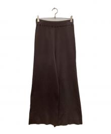 VERMEIL par iena（ヴェルメイユ パー イエナ）の古着「コットンハイゲージリブニットパンツ」｜ブラウン