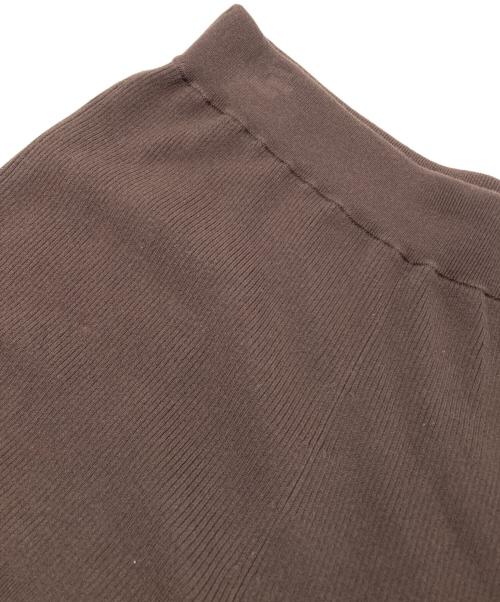 VERMEIL par iena（ヴェルメイユ パー イエナ）VERMEIL par iena (ヴェルメイユ パー イエナ) コットンハイゲージリブニットパンツ ブラウン サイズ:FREEの古着・服飾アイテム